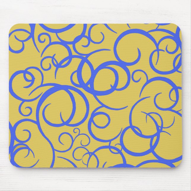 Blue Coffee Mouse Pad (Front)