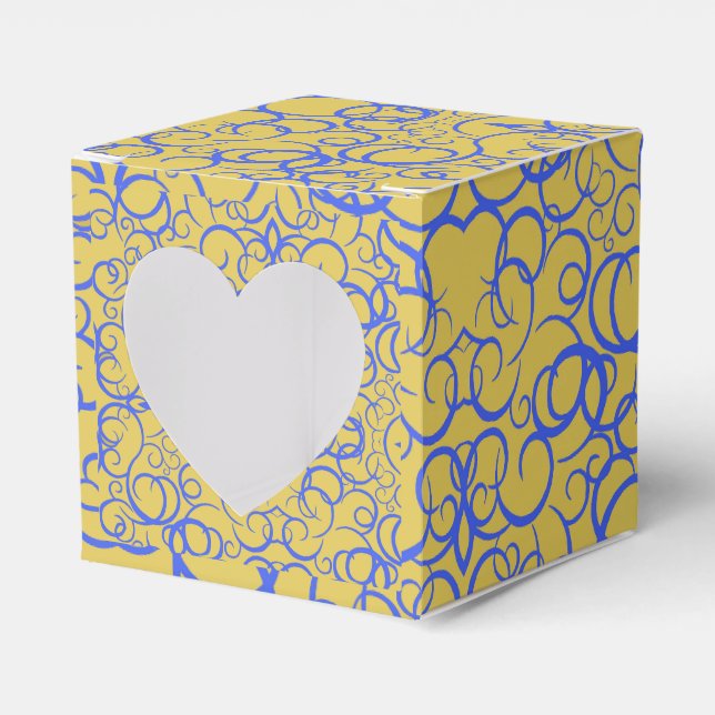 Blue Coffee Small Gift Bag Favour Box (Front Side)