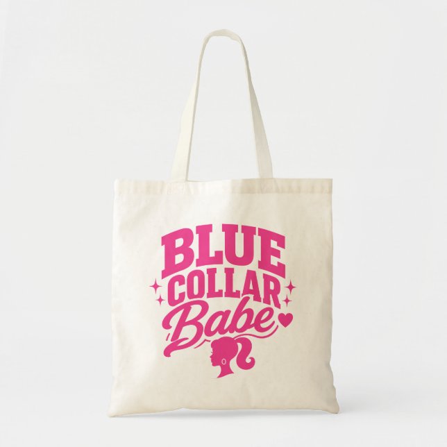 Blue Collar Babe Barbie Tote Bag (Front)