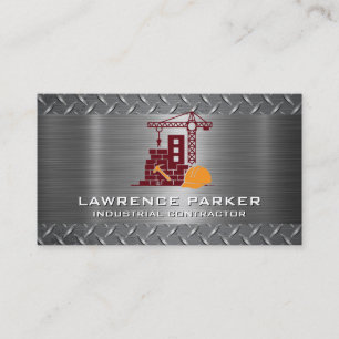 Blue Collar   Construction Site   Metallic   Build Business Card