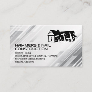 Blue Collar Workers   Builder Tools   Construction Business Card