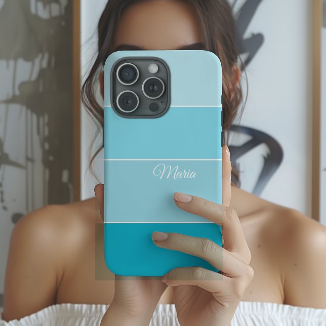 Blue Colorblock Personalized  Case-Mate iPhone Case (Creator Uploaded)
