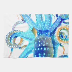 Blue colorful ocopi kitchen towel