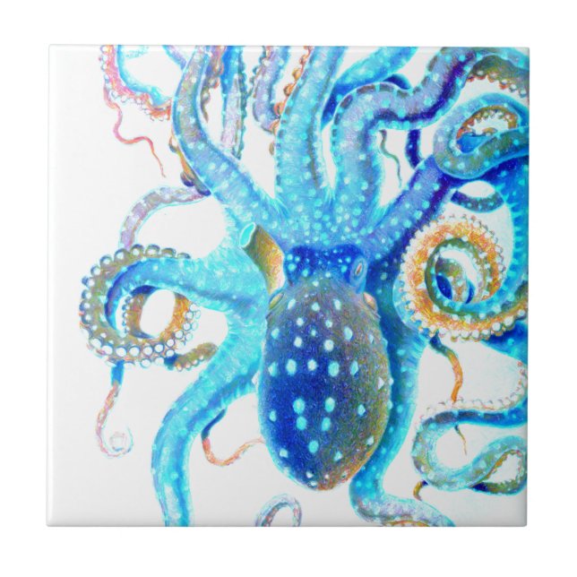 Blue colorful ocopi tile (Front)