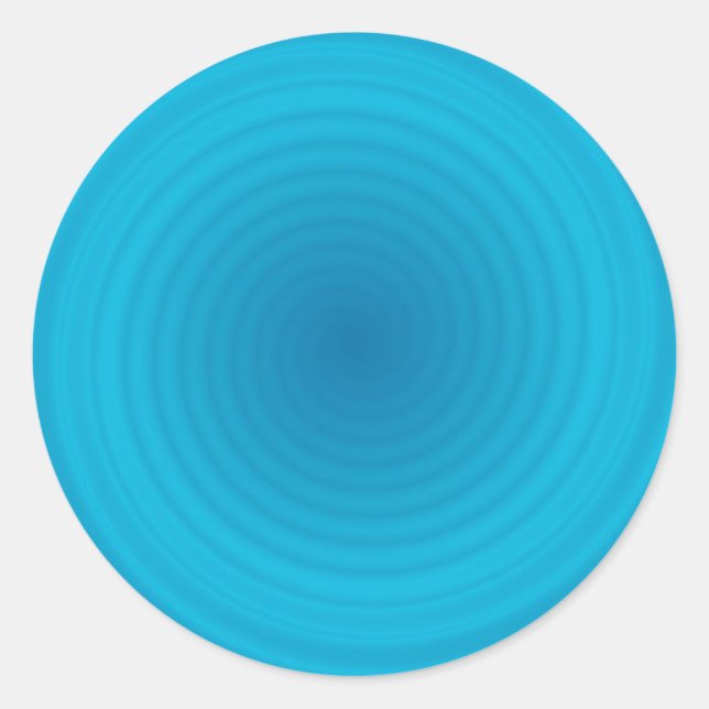 Blue Colour Blank Template Custom Trendy Elegant Classic Round Sticker (Front)