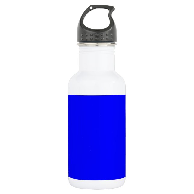 Blue Colour Customized Designer 532 Ml Water Bottle (Front)