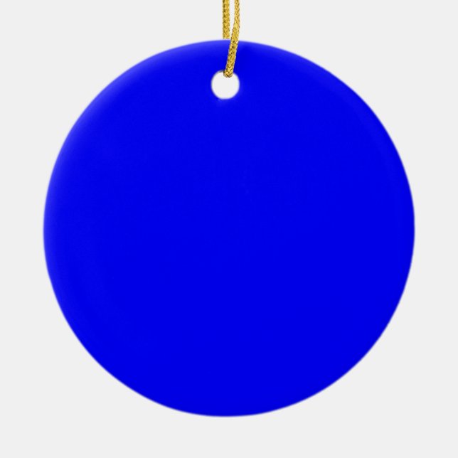 Blue Colour Customized Designer Ceramic Ornament (Front)