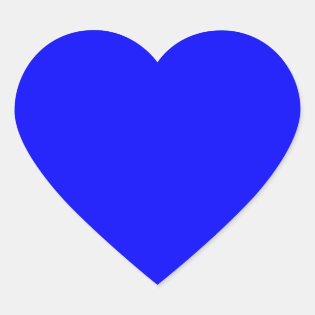 Blue Colour Customized Designer Heart Sticker (Front)