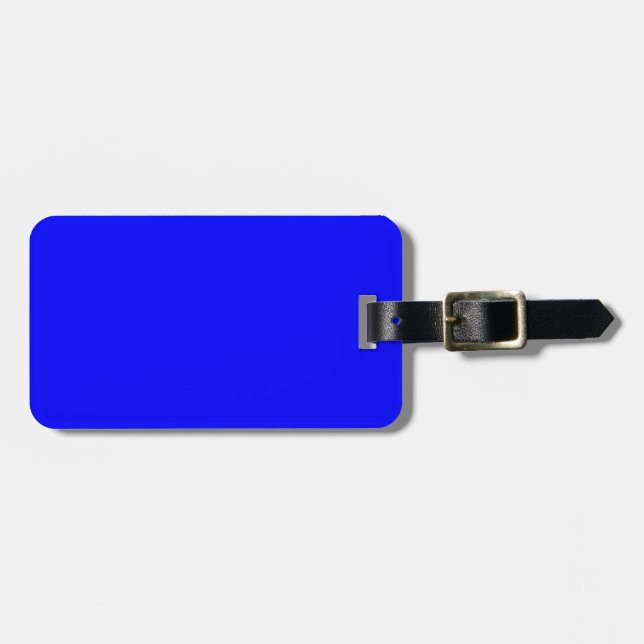 Blue Colour Customized Designer Luggage Tag (Front Horizontal)
