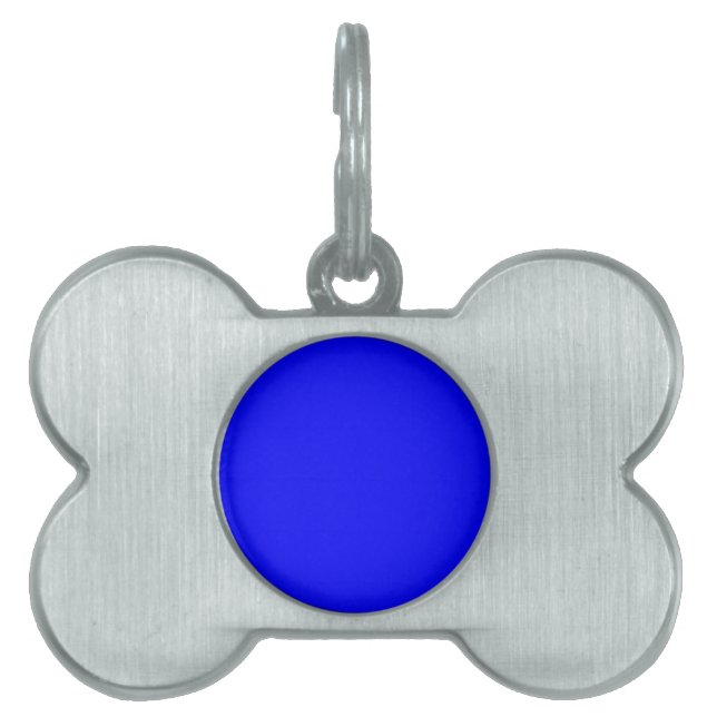 Blue Colour Customized Designer Pet ID Tag (Front)