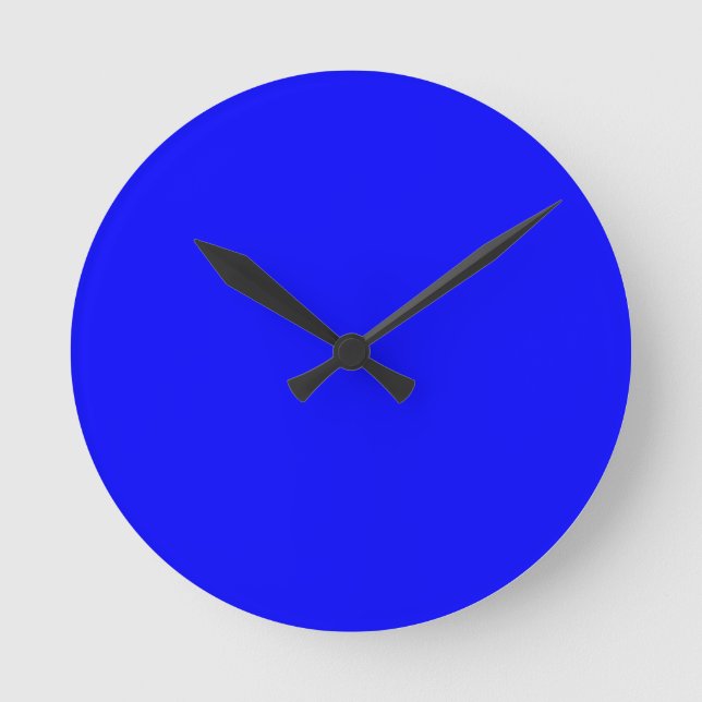 Blue Colour Customized Designer Round Clock (Front)