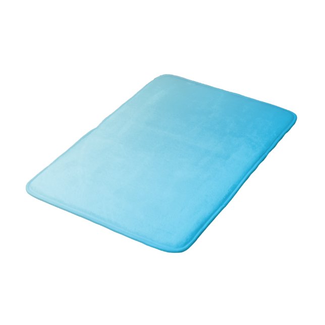 Blue colour gradient background bath mat (Angled)