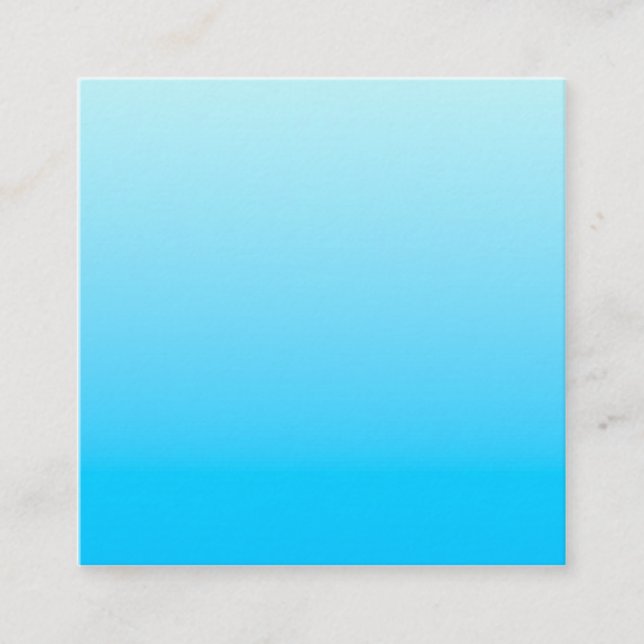Blue colour gradient background square business card (Front)