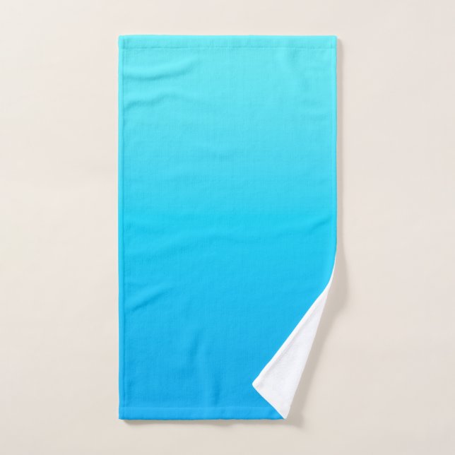 Blue colour gradient bath towel set (Hand Towel)