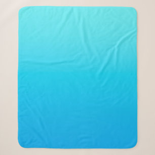 Blue colour gradient sherpa blanket