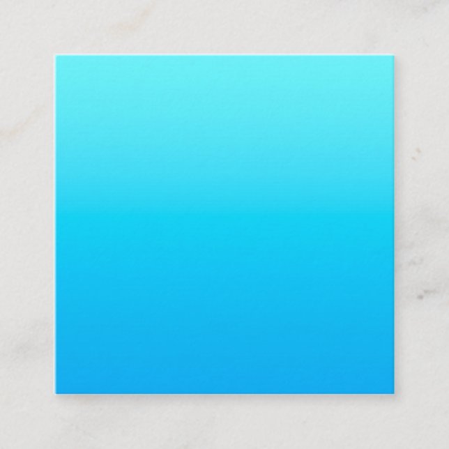 Blue colour gradient square business card (Front)