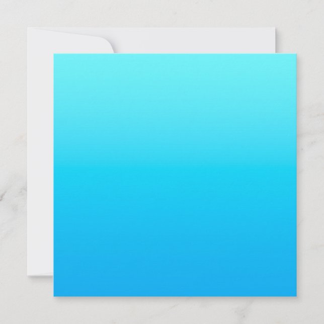 Blue colour gradient thank you card (Front)