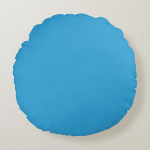 Blue Colour Round Pillow