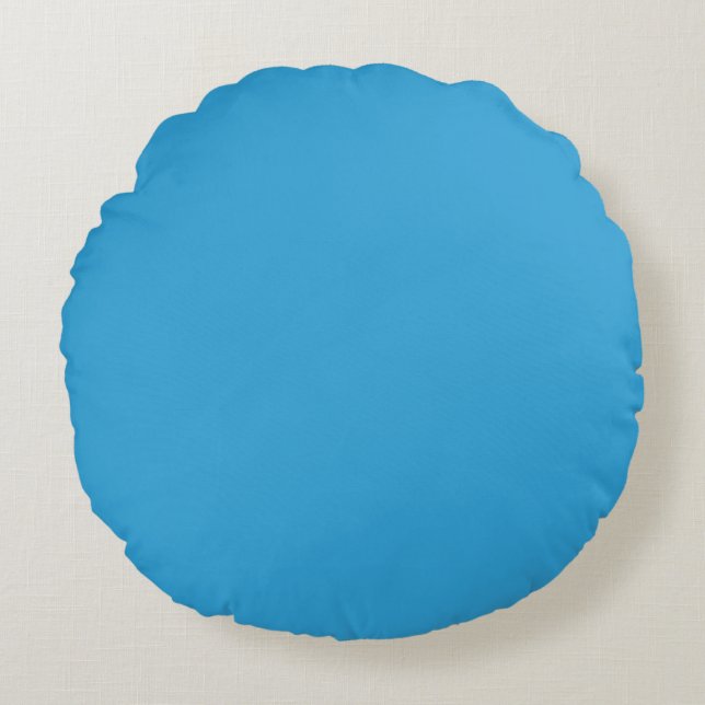Blue Colour Round Pillow (Front)