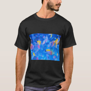 Blue Colourful Aquarium Photograph T-Shirt