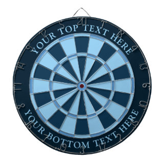 Blue Colours Dartboard with Custom Text