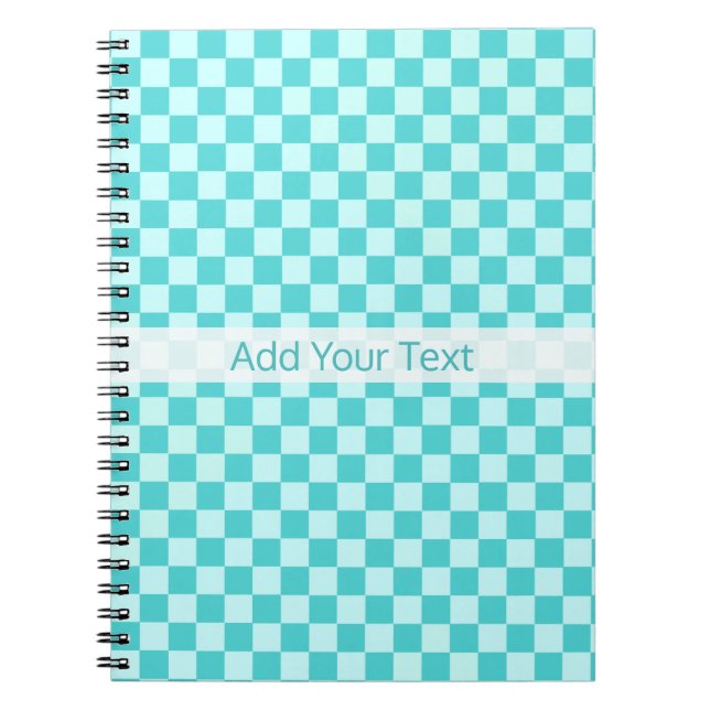 Blue Combination Classic Chequerboard by STaylor Notebook (Front)