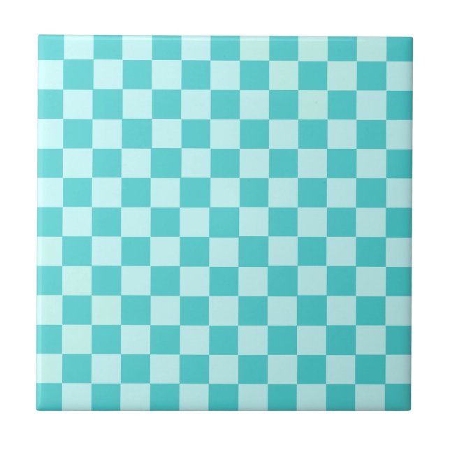 Blue Combination Classic Chequerboard by STaylor Tile (Front)