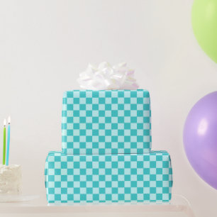 Blue Combination Classic Chequerboard by STaylor Wrapping Paper