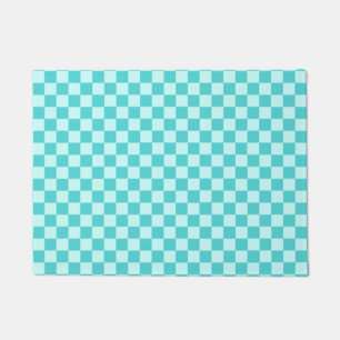 Blue Combination Classic Chequerboard Doormat