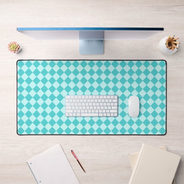 Blue Combination Diamond Pattern by Shirley Taylor Desk Mat (Office 1)