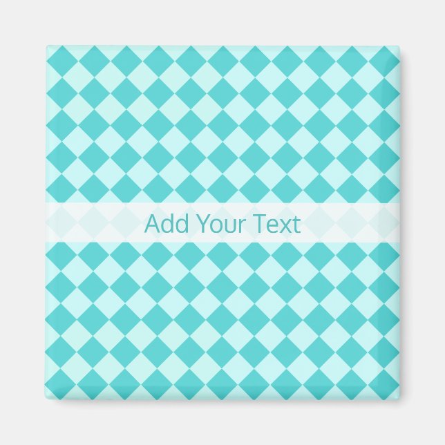 Blue Combination Diamond Pattern by Shirley Taylor Magnet (Front)