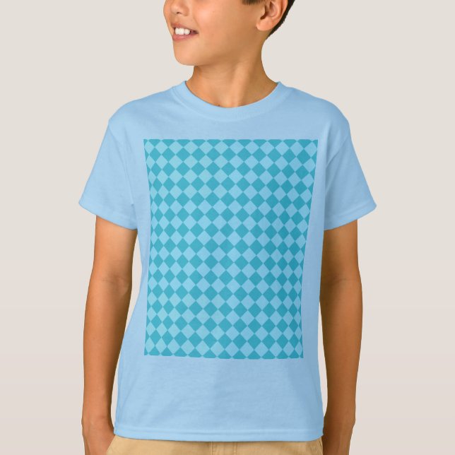 Blue Combination Diamond Pattern by Shirley Taylor T-Shirt (Front)