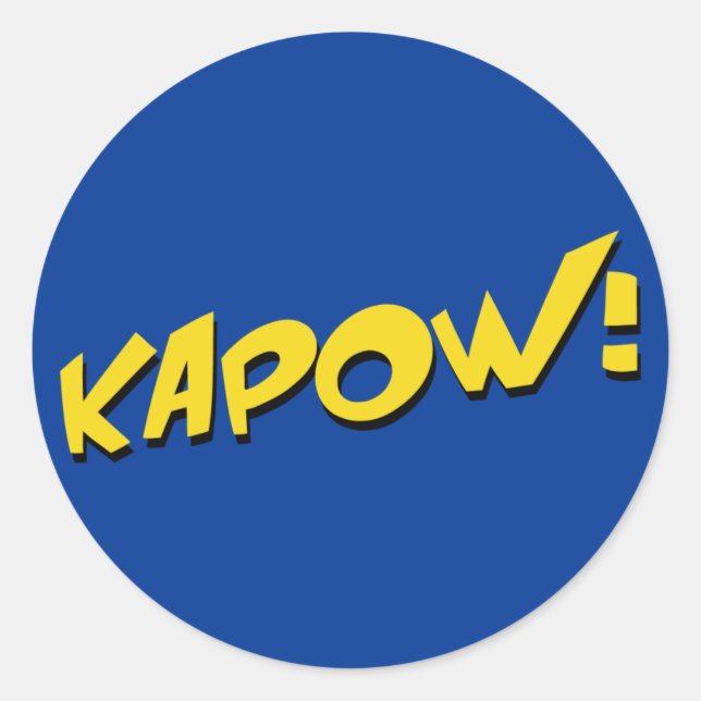 Blue Comic Book Sticker (Front)
