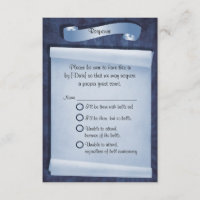Blue Commitment Ceremony Funny Response Card