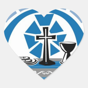 Blue Communion Page Accent Wedding Hearts Heart Sticker