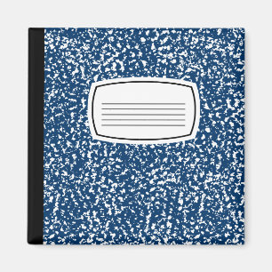 blue composition book magnet