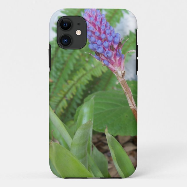 Blue Cone Bromeliad flower Case-Mate iPhone Case (Back)