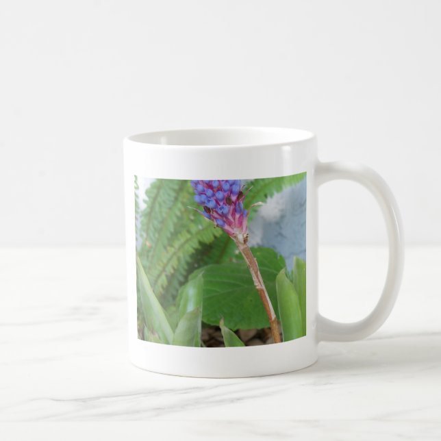 Blue Cone Bromeliad flower Coffee Mug (Right)