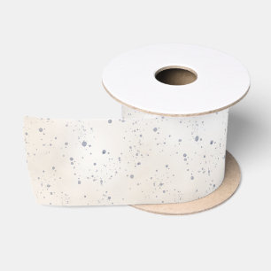 Blue Confetti Christmas Satin Ribbon