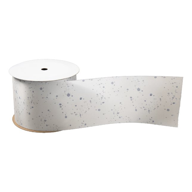 Blue Confetti Christmas Satin Ribbon (Spool)
