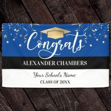 Blue Confetti Graduation