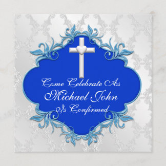 BLUE CONFIRMATION Invitations Elegant Design