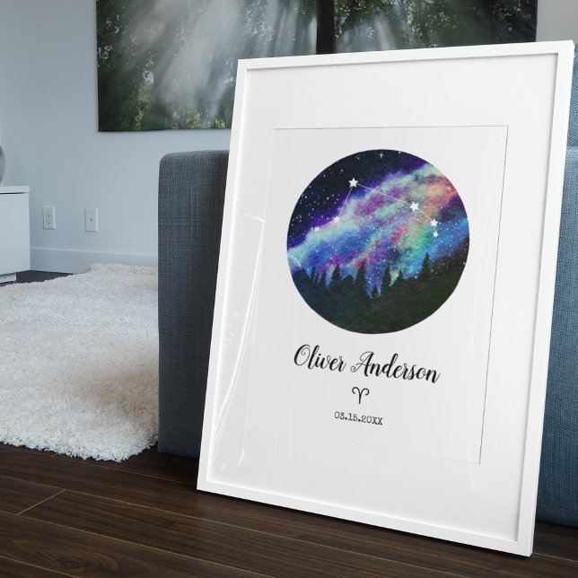Blue Constellation Aries Horoscope Sign Gift (Creator Uploaded)