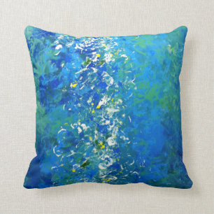 Blue Contemporary Underwater Pillow