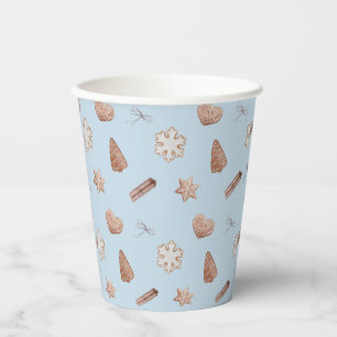 Blue Cookie Exchange Paper Cups
