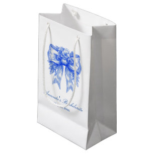 Blue Coquette Bow Bachelorette Party Gift Small Gift Bag