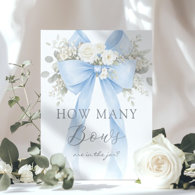 Blue Coquette Bow How many Bows Game Poster (Creator Uploaded)