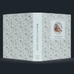 Blue Coquette Bows Baby Photo Album Binder<br><div class="desc">Cute and coquette binder featuring hand drawn pattern of blue bows and hearts. Perfect for a baby boy's photo album.</div>