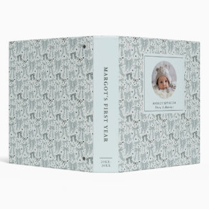 Blue Coquette Bows Baby Photo Album Binder
