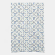 Blue Coquette Bows, Trellis, Preppy 